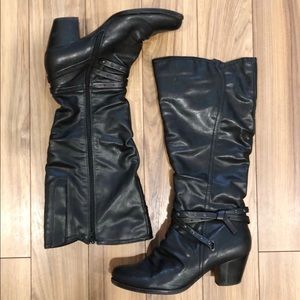 BareTraps Ronson Black Knee High Heeled Boots